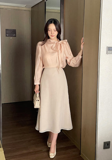 Lobuldi Satin Tie Blouse